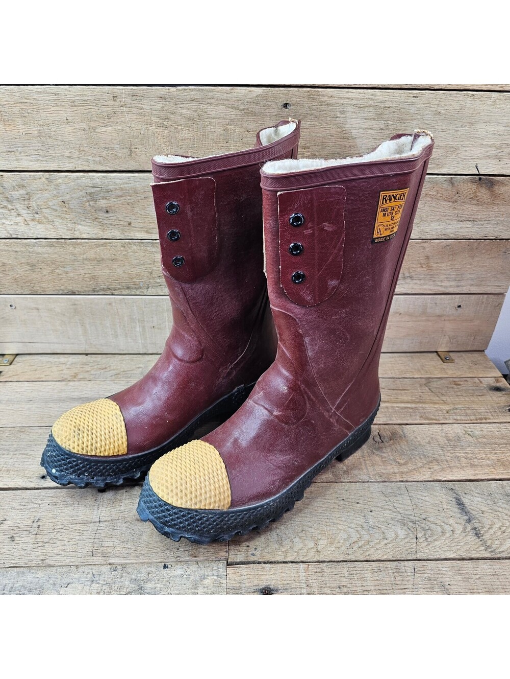 Vintage Ranger Men's US 8 Insulated Steel Toe Work Boots Ansi Z41 Made in USA